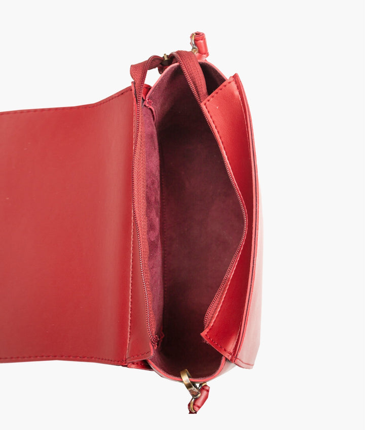 RTW- Maroon Foldover Saddle Bag