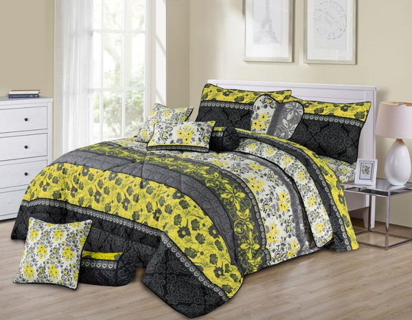 RUCHE - Maxi GreYel - 10 Piece Comforter Set