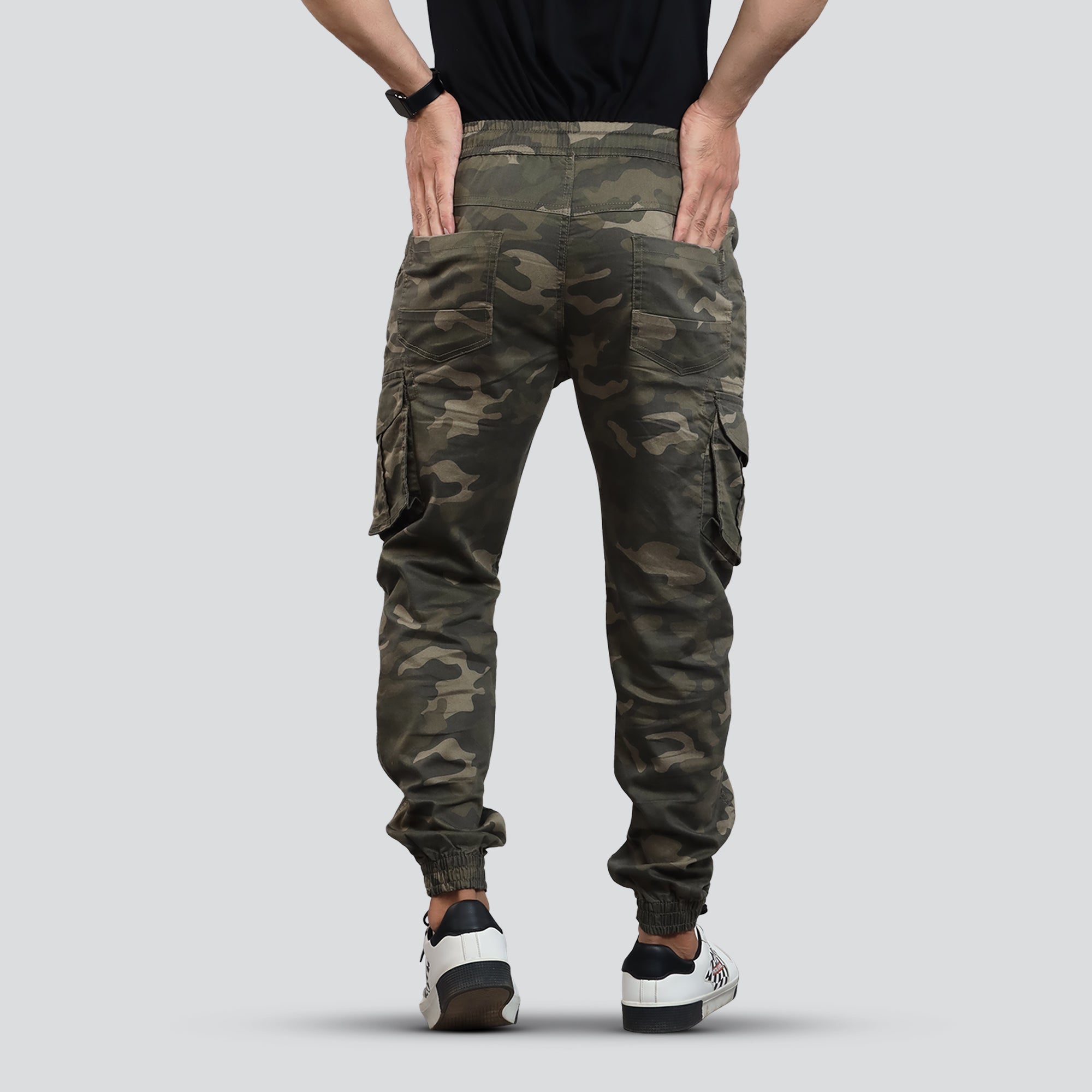Flush - Men's Camouflage Cargo Pants, Stretchable Trousers With 6 Pock ...
