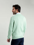 Brumano Mint Green V-Neck Sweater