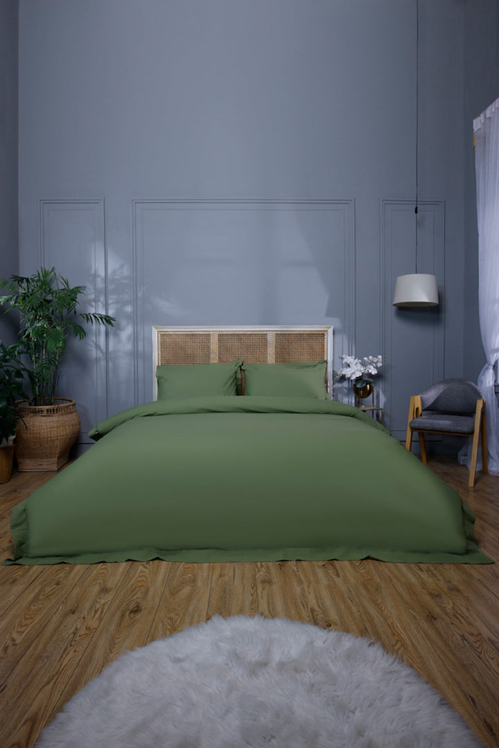 Moss Tone Green Fitted Sheet Sapphire Home