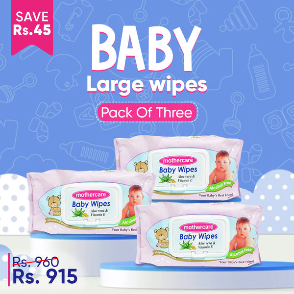 Mothercare Baby Wipes Purple 70Pcs (Pack of 3)