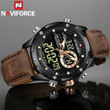 Naviforce - Dual Time Exclusive Collection NF-9208 - Brown