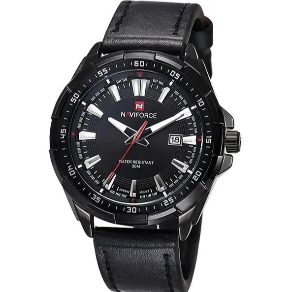 Naviforce- NF9056 Men Leather Band Quartz