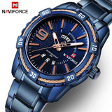 Naviforce- NF9117 Stainless Steel Analog Watch for Men – Royal Blue