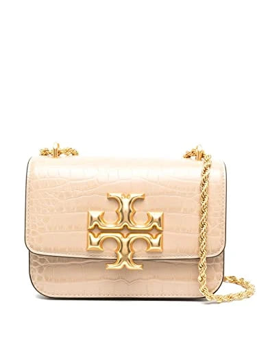 Tory Burch Eleanor Embossed small Convertible Shea butter