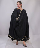 Bagallery Exclusive Pashmina Embroidered Shawl Black