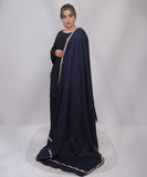 Bagallery Exclusive Pashmina Embroidered Shawl Blue