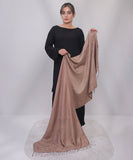 Bagallery Exclusive 3D Printed Viscose Winter Stole Chocolate