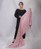 Bagallery Exclusive 3D Printed Viscose Winter Stole Pink