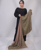 Bagallery Exclusive 3D Printed Viscose Winter Stole Green