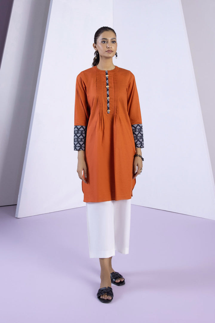 Womens Ready To Wear Orange Shirt