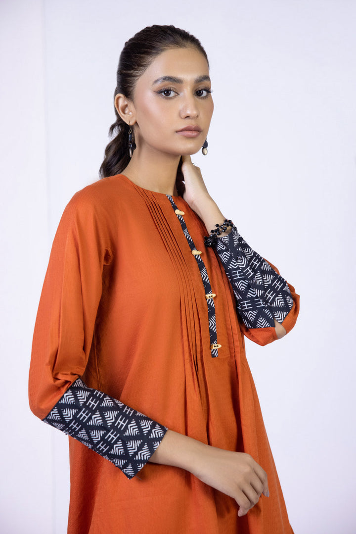 Womens Ready To Wear Orange Shirt