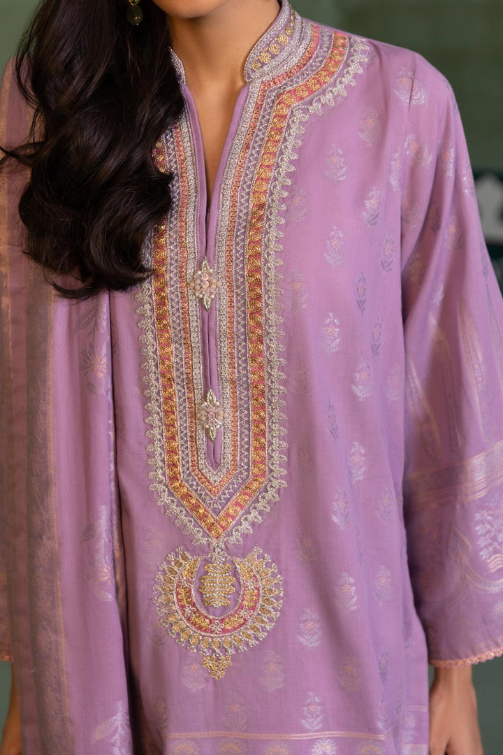 Sapphire- 3 Piece - Embroidered Jacquard Suit