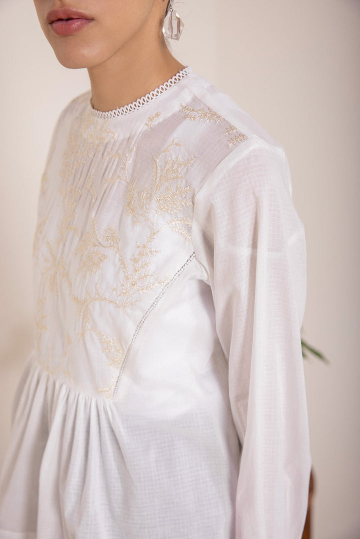 Sapphire- Embroidered Lawn Top