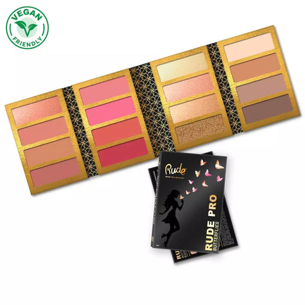 Rude Cosmetics - PRO Butterflies - Blush/Highlight/Contour Palette