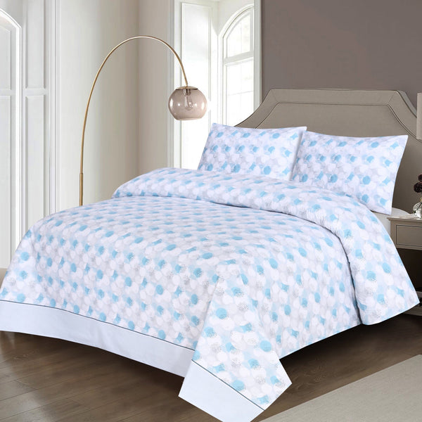 RUCHE - Periwinkle - King Size Bed Sheet Set