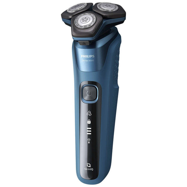 The Philips Series 5000 delivers a powerful shave, cutting now even more hair per stroke*. Equipped with advanced SkinIQ technology.