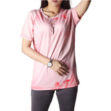 Flush Fashion - Women’s Activewear T-shirt Short Sleeve Workout T-Shirt for Women Pink