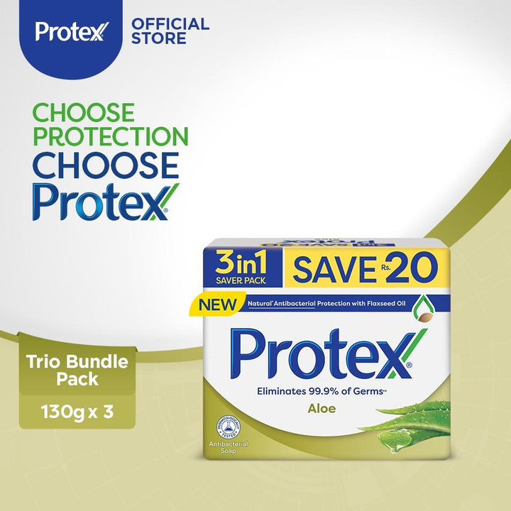 Protex- Bar Soap Saver Pack, 130gx3 - Aloe