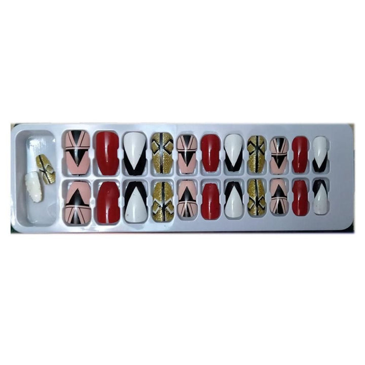 Beauty Tools - Designed Stick on Nails (RPGWB) 22pcs