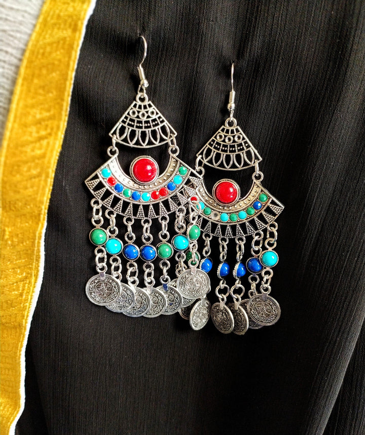 Sheen- Afghani Silver Earrings (Sliver)