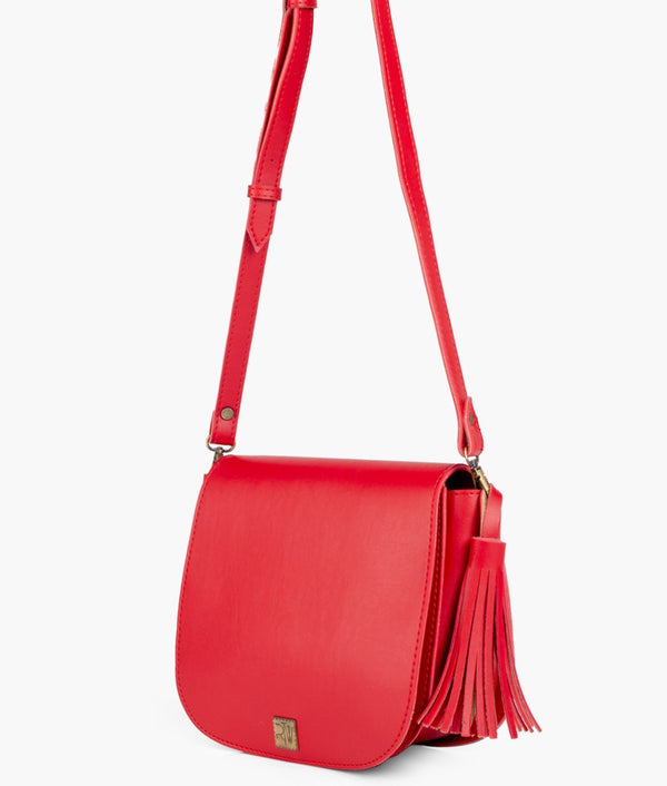 RTW- Red Foldover Saddle Bag