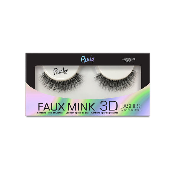 Rude Cosmetics - Faux Mink 3D Lashes - Accentuate