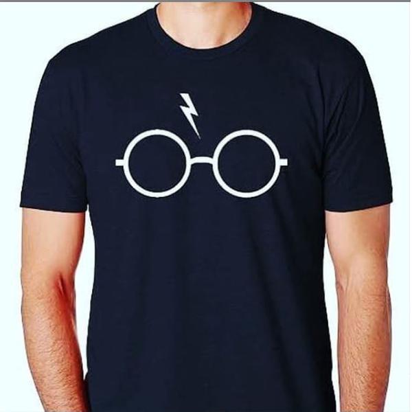 Emerce- Potter Glasses Printed Half Sleeves T Shirts Black