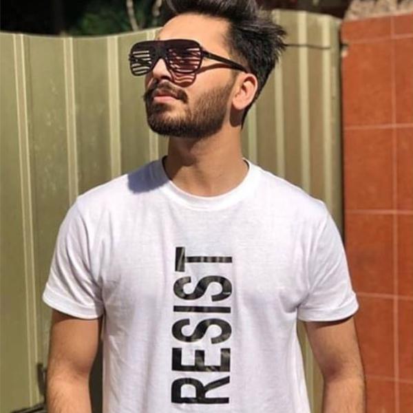 Emerce- RESIST Printed Half Sleeves T Shirt White