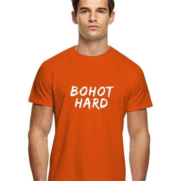 Emerce- BOHAT HARD Printed Half Sleeves T Shirt Orange