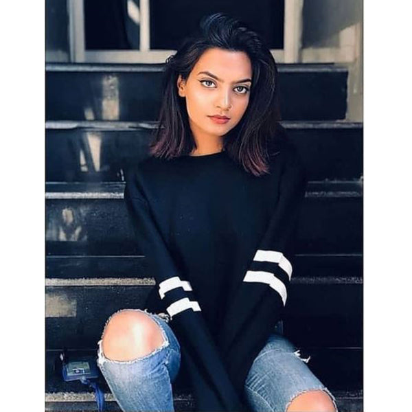 Emerce- Full Sleeves with Stripes T-Shirt - Black (S,M,L,XL)