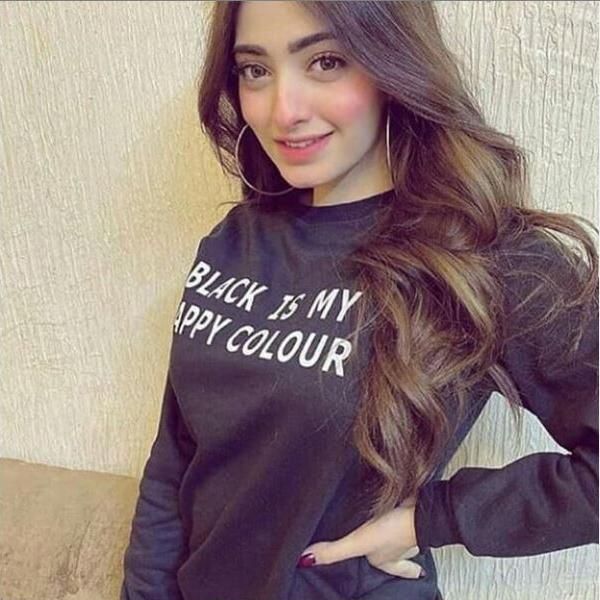 BLACK IS MY HAPPY COLOUR Printed Full Sleeves T-Shirt - Black