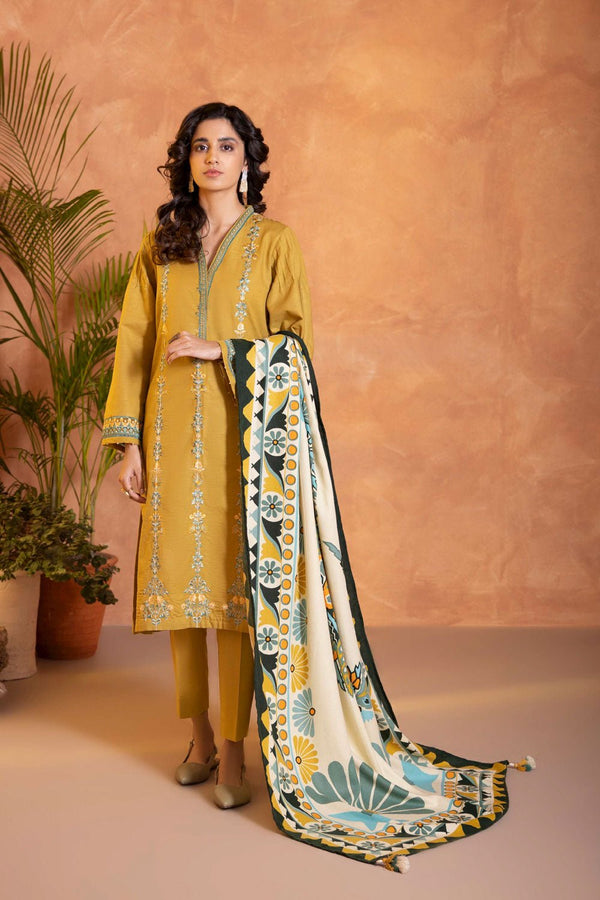 Sapphire- 2 Piece - Embroidered Khaddar Suit