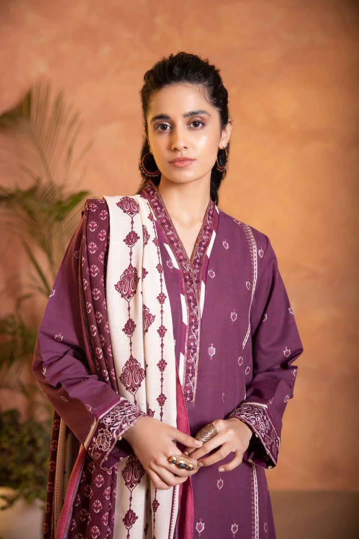 Sapphire- 2 Piece - Embroidered Khaddar Suit