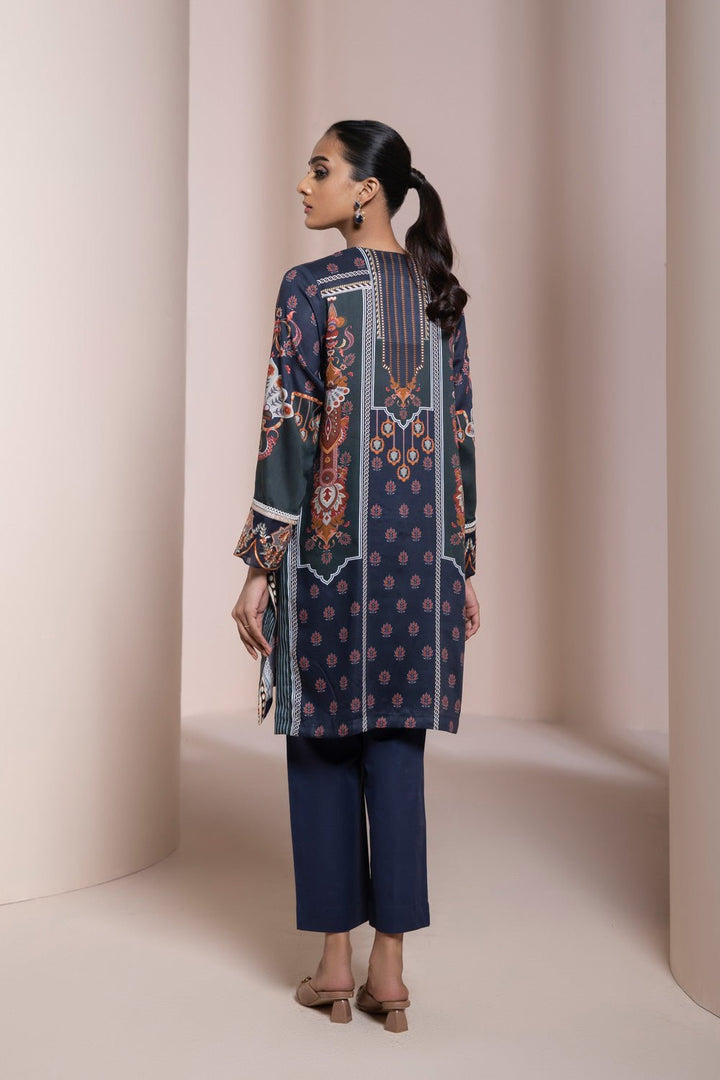 Sapphire- Embroidered Crepe Shirt