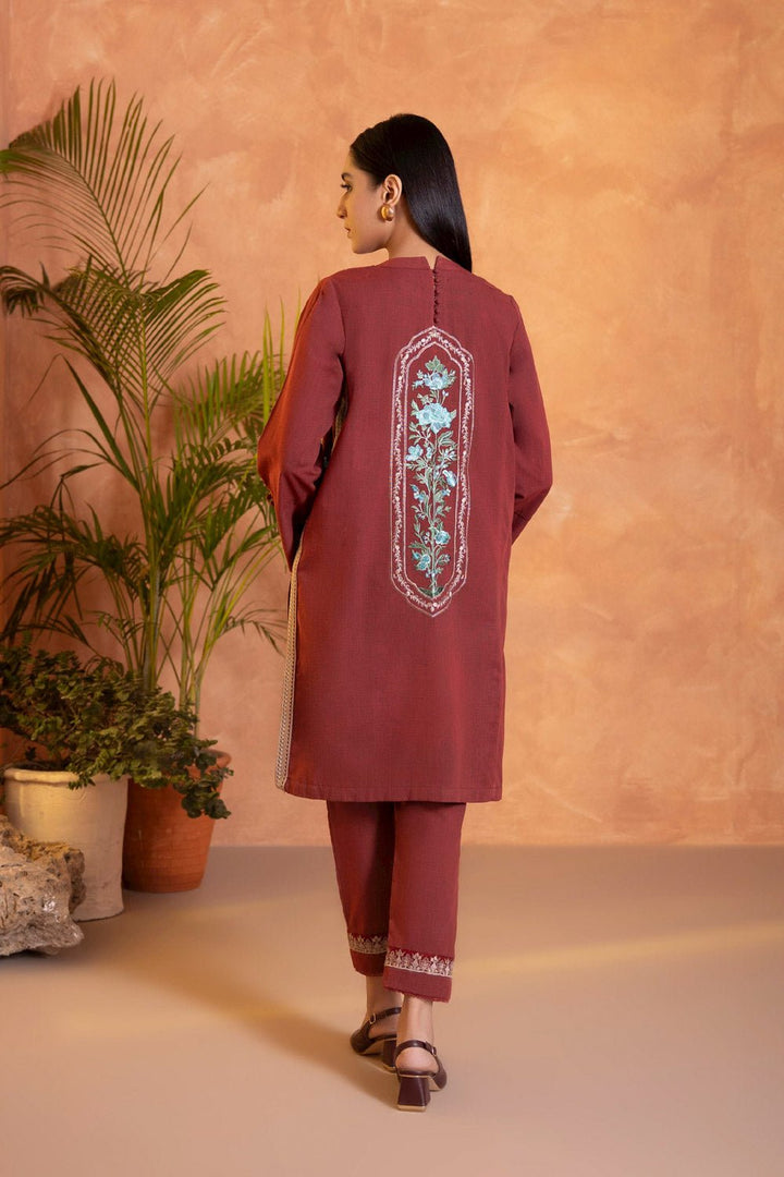 Sapphire- 2 Piece - Embroidered Melange Suit