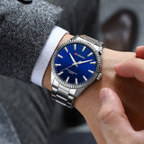 CURREN Blue Dial Stainless Steel Quartz Watch