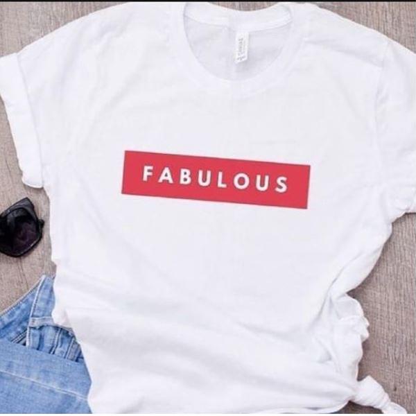 Emerce- FABULOUS Printed Half Sleeves T Shirt White