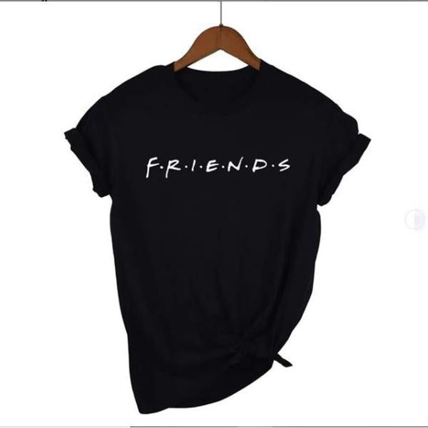Emerce- F.R.I.E.N.D.S Printed Half Sleeves T Shirt Black