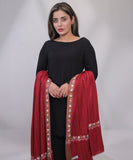 Bagallery Exclusive Pure Synthetic Wool Embroidered Shawl Multi Boarder