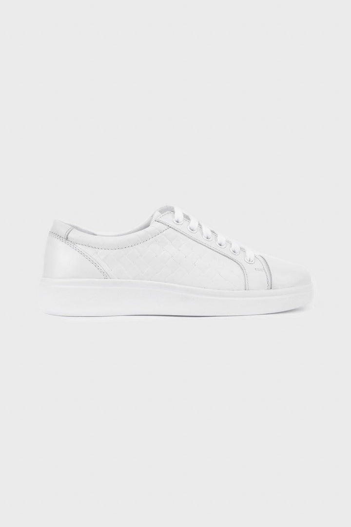 Sapphire Leather Sneakers White