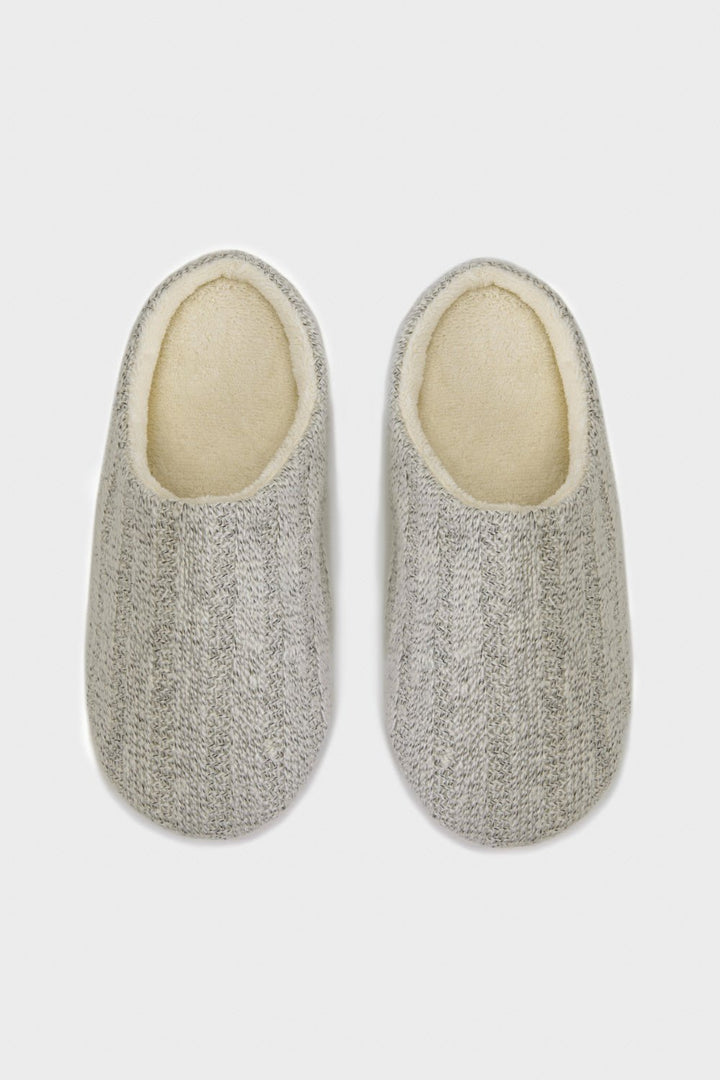 Sapphire Grey Fleece Slip-ons