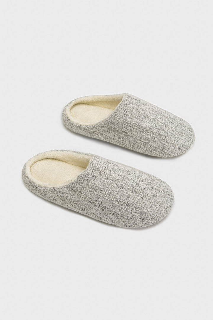 Sapphire Grey Fleece Slip-ons