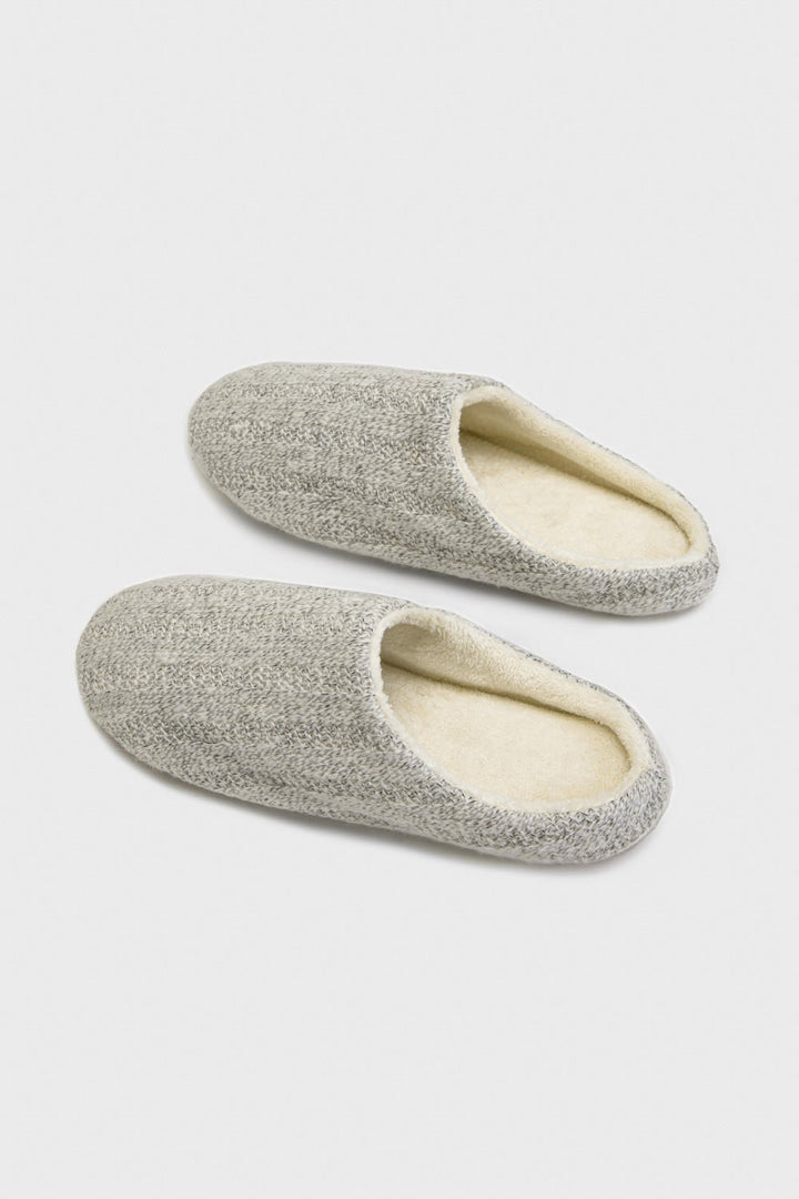 Sapphire Grey Fleece Slip-ons