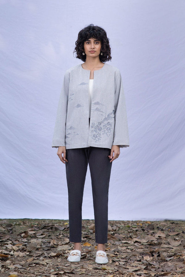 Sapphire- Embroidered Recycled Cotton Jacket