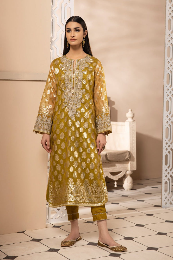 Sapphire Embroidered Organza Suit