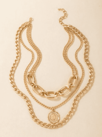 Shein- Coin Charm Layered Necklace