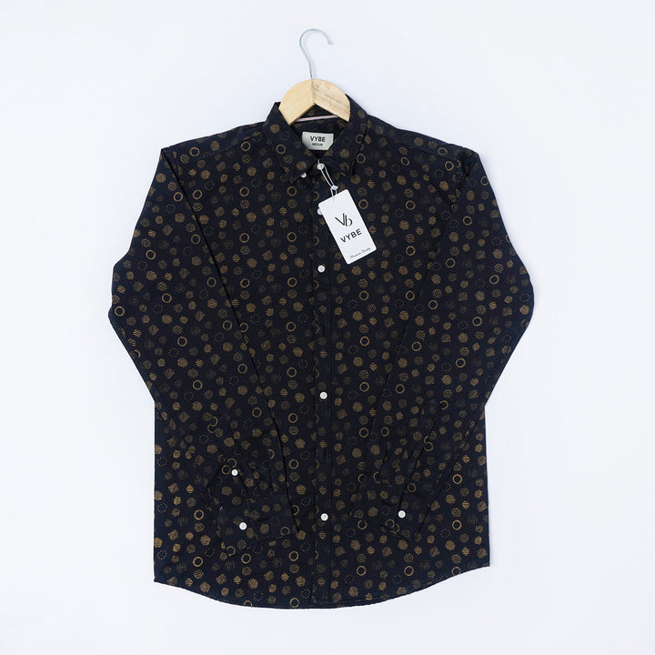 VYBE- Casual Shirts Printed Black