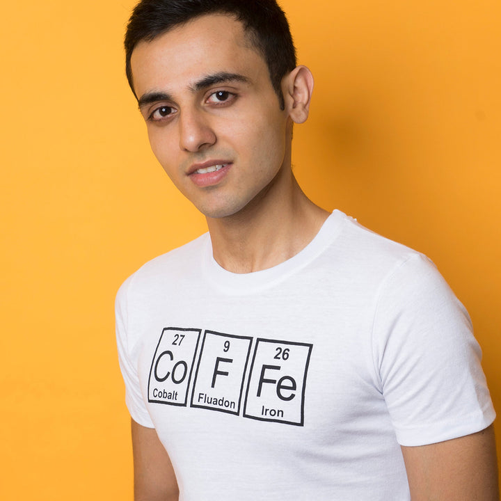 VYBE-Coffee PRINTED T-Shirts-WHITE